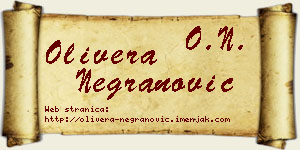 Olivera Negranović vizit kartica